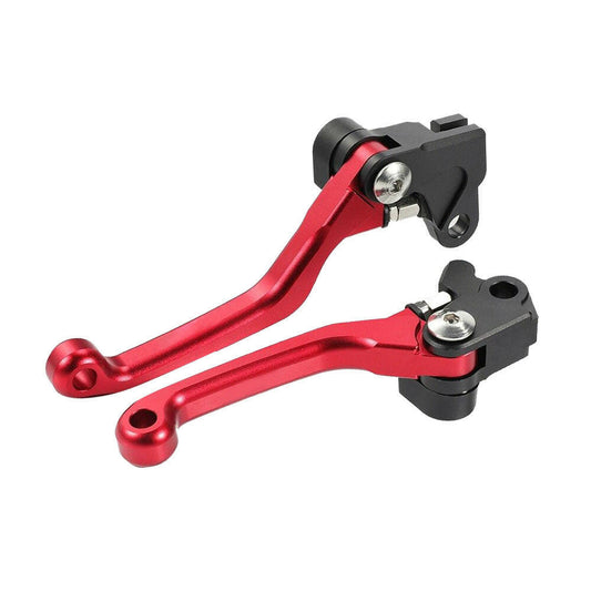 CNC Pivot Brake Clutch Levers Red Suitable For Honda XR250 / CR125R / CRF450R / CR500