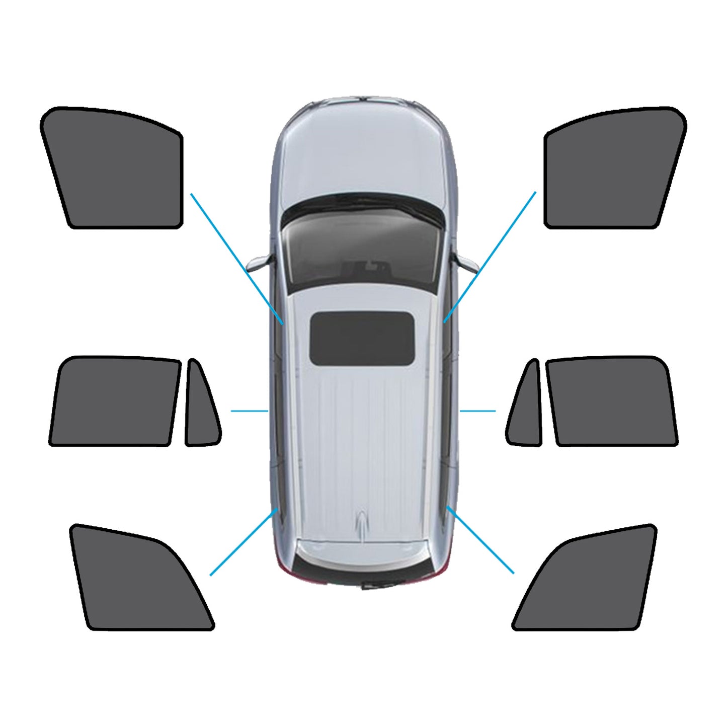 {{ Magnetic Mesh Sun Blind Shades Suitable for Volvo XC90 2015-Current On Front/Rear }} - Buy Car Parts Online at {{ Kaka Auto Parts }}.