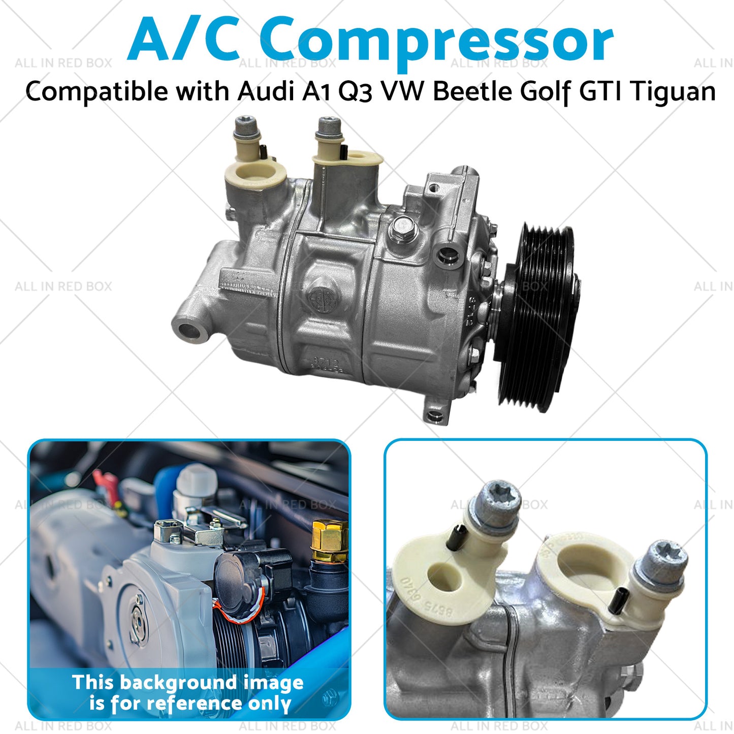 {{ A or C Compressor Suitable for Audi A1 Q3 VW Beetle Golf GTI Tiguan 5Q0820803Q }} - Buy Car Parts Online at {{ Kaka Auto Parts }}.