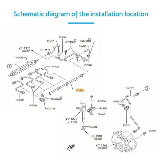 Fuel Injector Return Hose Suitable For Mazda BT-50 UN Ford Ranger PK PJ 2006-2011 AU