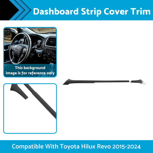 ABS Carbon Dashboard Strip Cover Trim Suitable For Toyota Hilux Revo 2015-2024