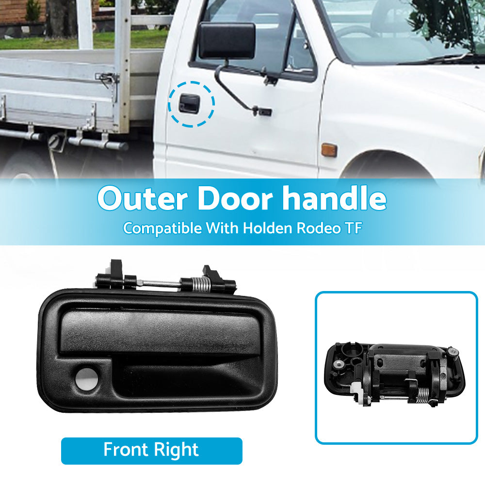 {{ Black Front Right Outside Outer Door Handle Suitable for Holden Rodeo TF 88-03 }} - Buy Car Parts Online at {{ Kaka Auto Parts }}.