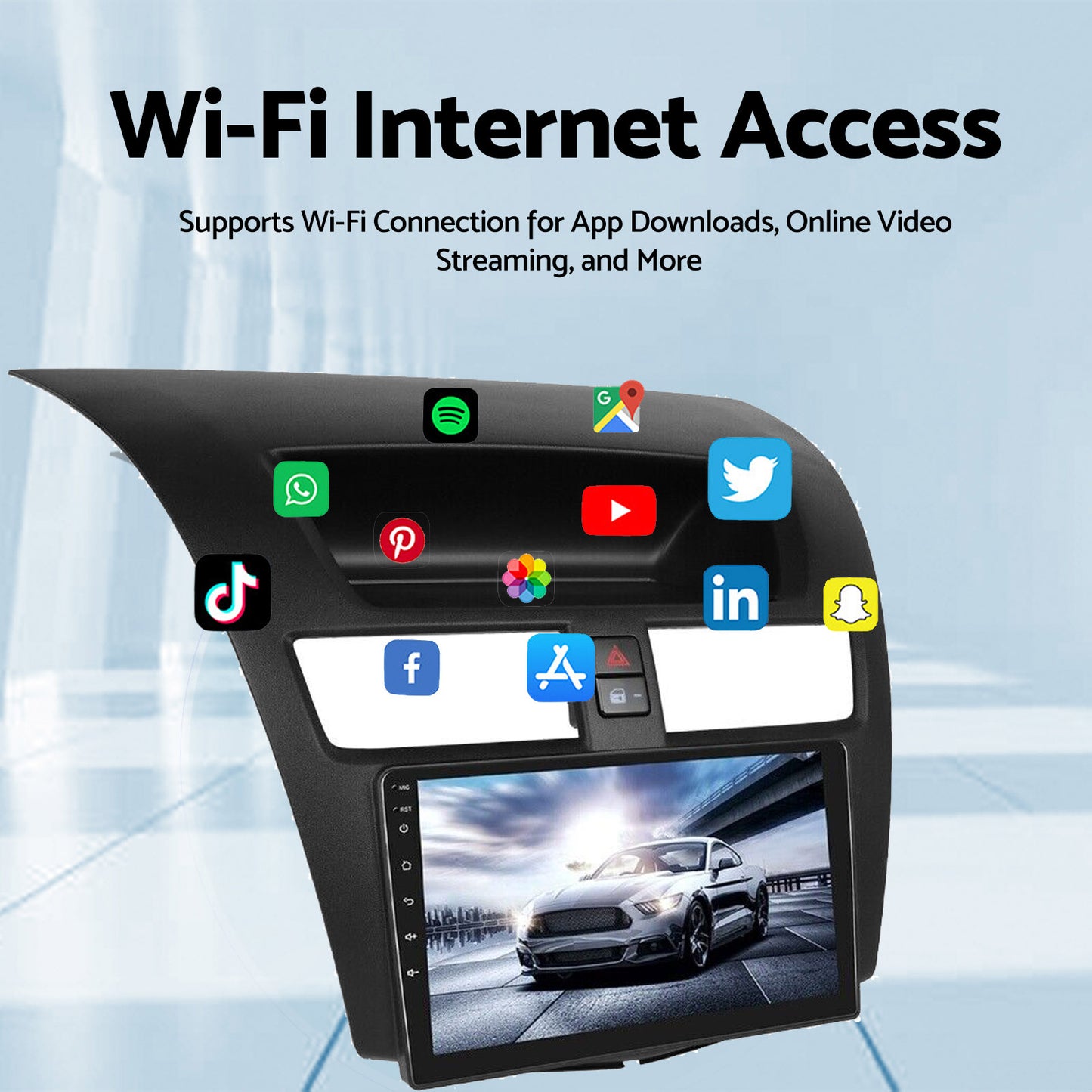 9'' Android 13 Head Unit Touchscreen GPS Bluetooth Suitable For Mazda BT50 12-19