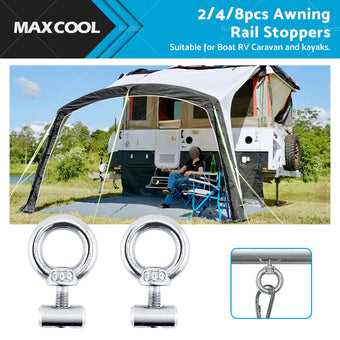 compare product 2 or 4 or 8PCS Awning Rail Stoppers Rail Track Screws for Boat Caravan Stainless Steel