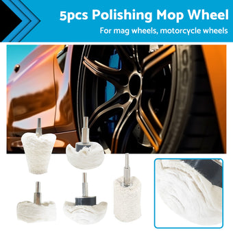compare product 5PCS Polishing Buffing Pad Mop Wheel Drill Kit for Manifold Aluminum Stainless