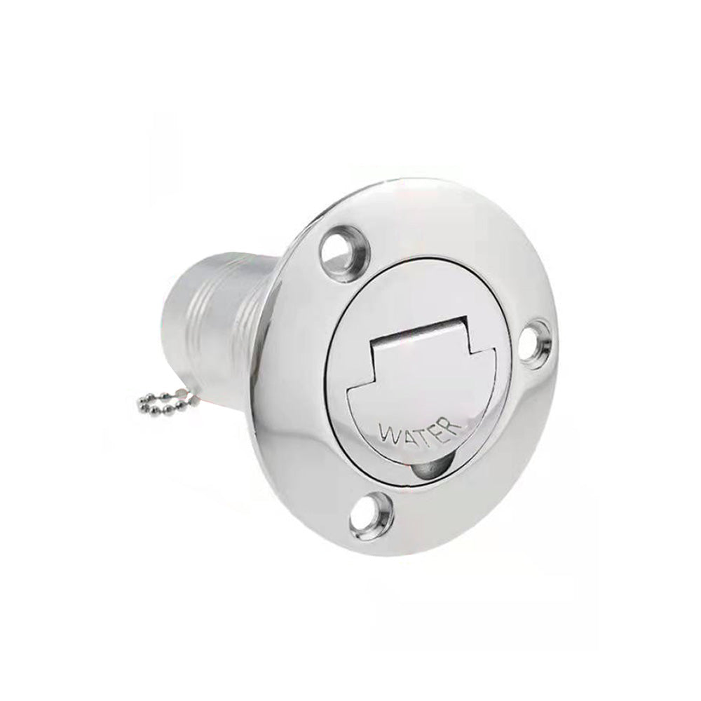 Keyless Water Deck Fill/Filler 1.5" Polished 316 Stainless Steel Suitable For Marine Boat