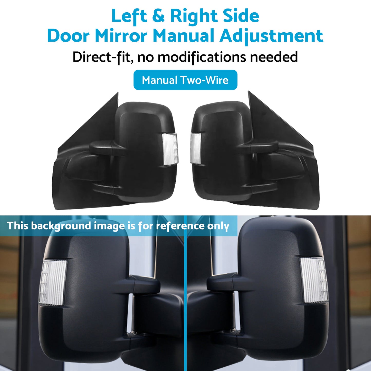 {{ Left+ Right Side Door Mirror Manual Adjustment Suitable For LDV V80 13 on }} - Buy Car Parts Online at {{ Kaka Auto Parts }}.