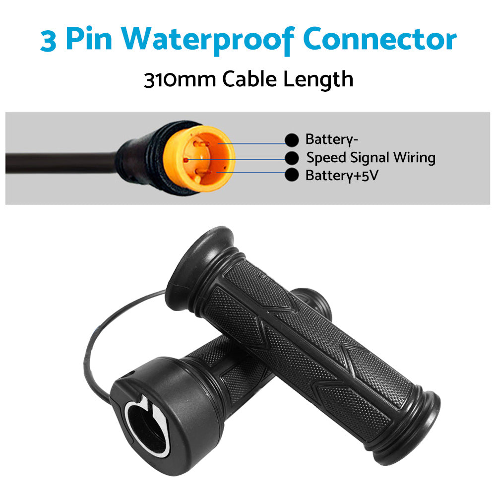 {{ Full Twist Throttle Electric Bike Ebike Right Hand 3Pin Bike Grip Twist Throttle }} - Buy Car Parts Online at {{ Kaka Auto Parts }}.