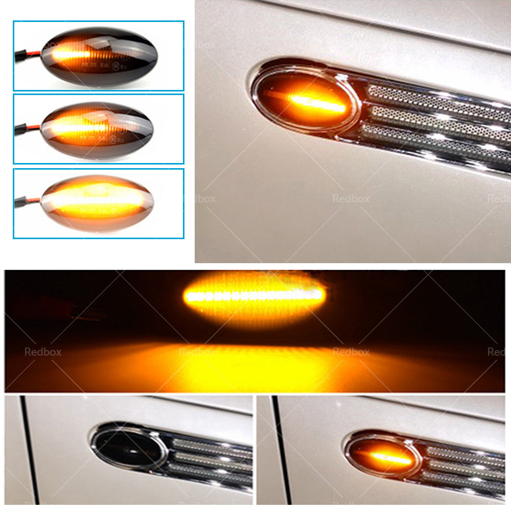 {{ Pair LED Side Indicator Turn Signal Light Lamp For Mini Cooper JCW R50 R53 R52 }} - Buy Car Parts Online at {{ Kaka Auto Parts }}.
