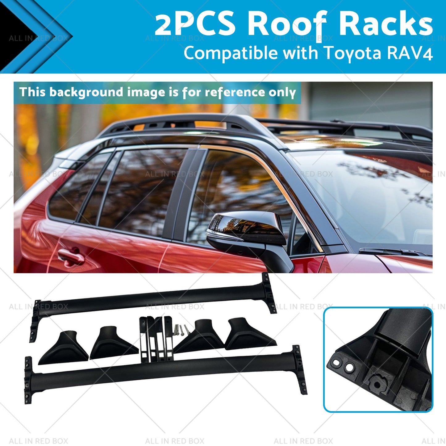 {{ 2PCS Roof Racks  or Roof Cross Bars Suitable for Toyota RAV4 2019-2023 }} - Buy Car Parts Online at {{ Kaka Auto Parts }}.