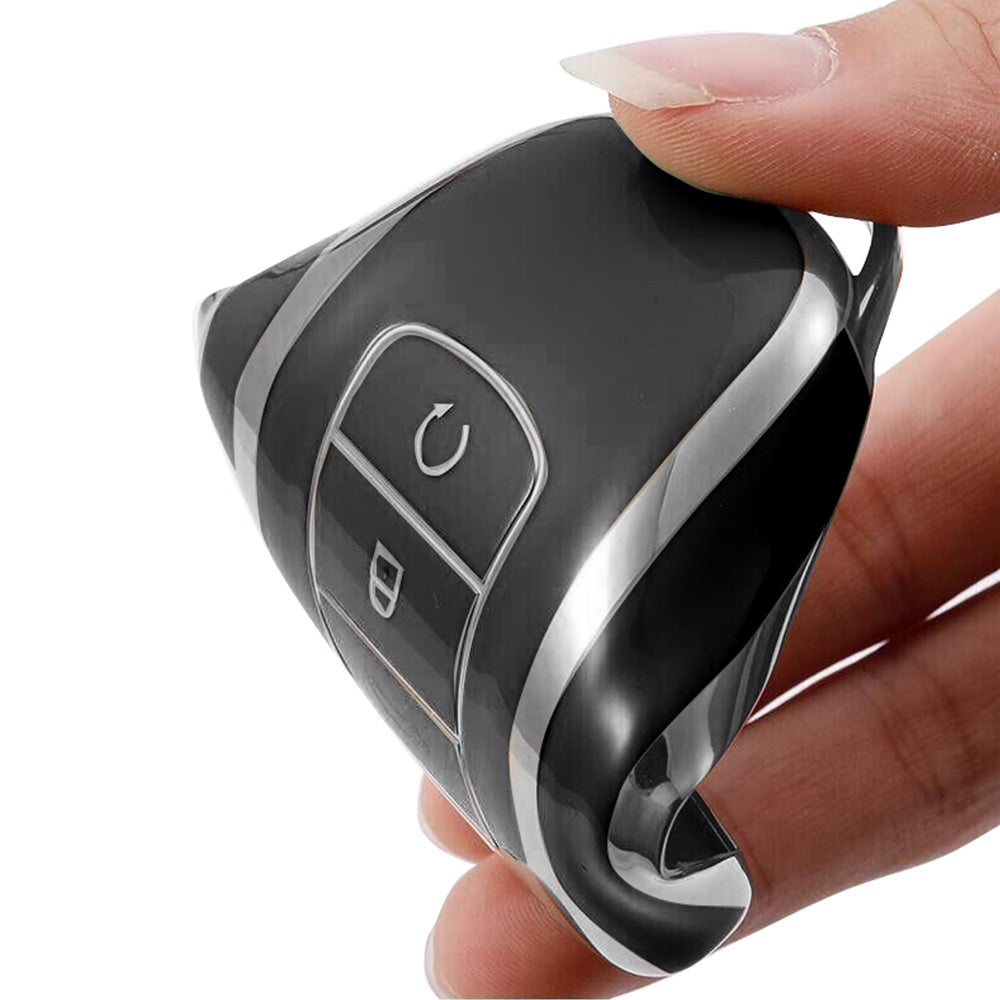 Remote Key Fob Case Cover Black & Silver TPU Suitable For Chery Omoda 5 2022-2025