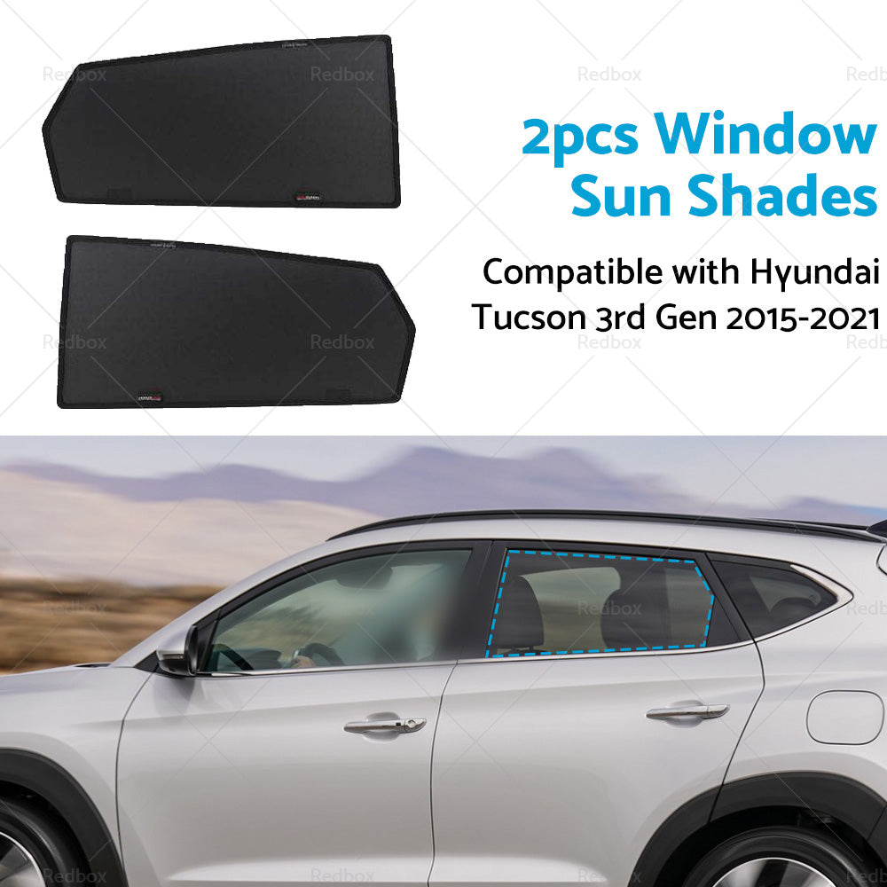 {{ 2PCS Rear Car Window Sun Shades Suitable For Hyundai Tucson 3rd Gen 2015-2021 }} - Buy Car Parts Online at {{ Kaka Auto Parts }}.