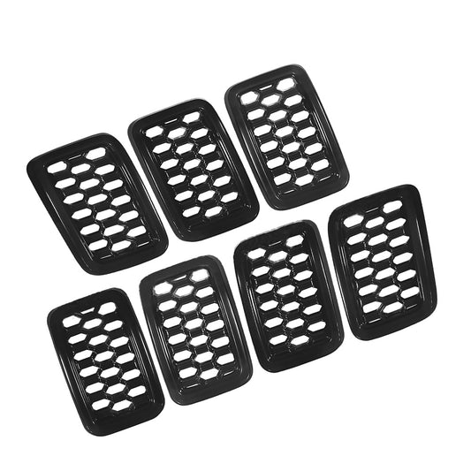 Front Grille Mesh Covers Inserts Suitable For Jeep Grand Cherokee 2017-2022 Black