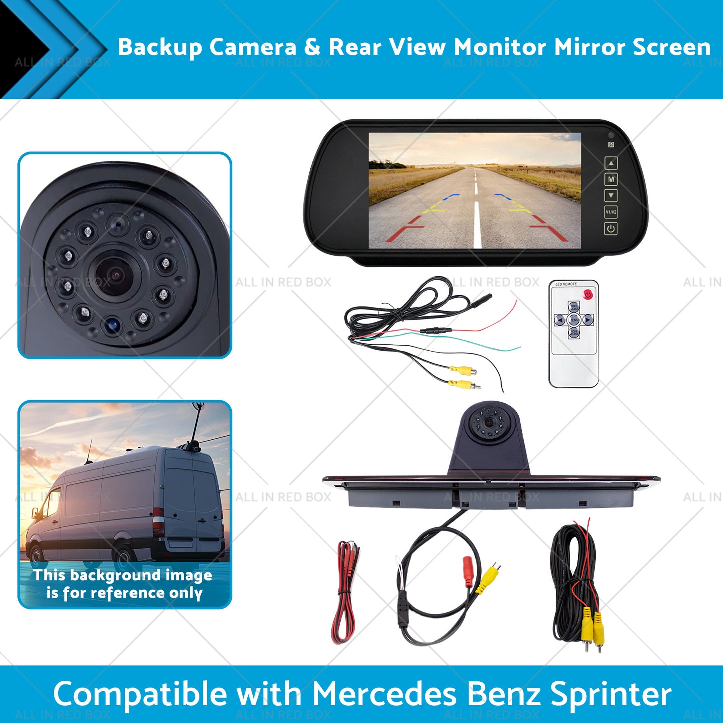 {{ Brake Light Backup Camera W or 7''Monitor Suitable for 07-19 Sprinter or VW Crafter }} - Buy Car Parts Online at {{ Kaka Auto Parts }}.