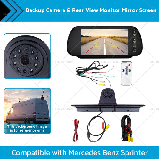 Brake Light Backup Camera W or  7''Monitor Suitable for 07-19 Sprinter or VW Crafter