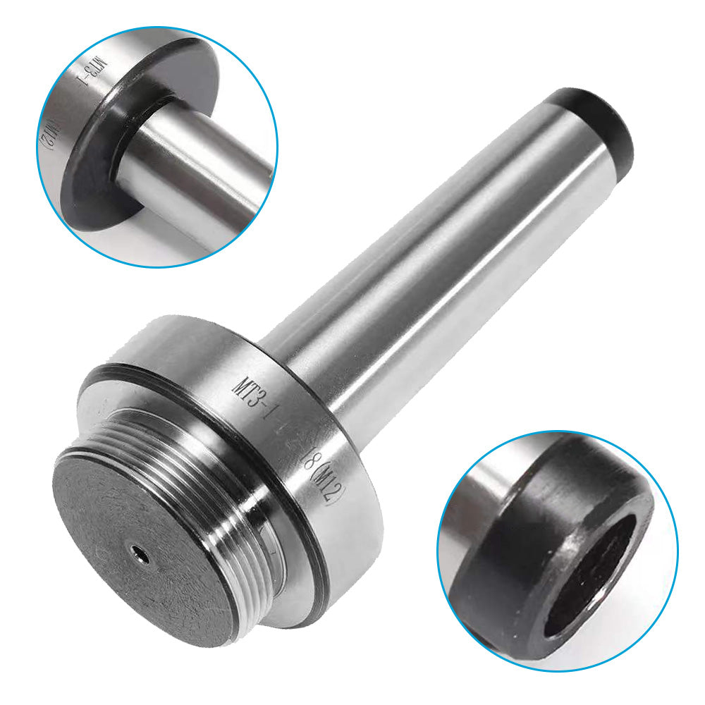 1 Set 12mm Boring Head with 9x 12mm Carbide Boring Tips MT3 M12 1-1/2-18 Shank