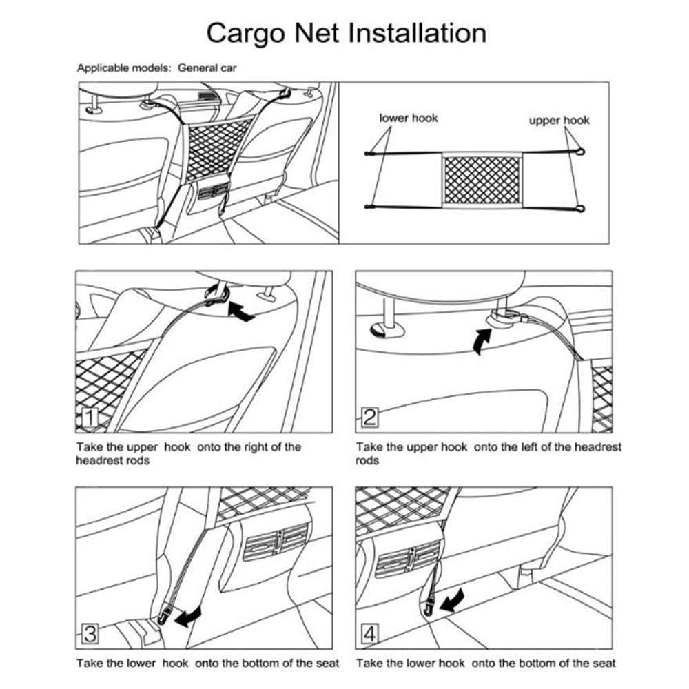 {{ 3PCS Car Truck Seat Mesh Tidy Storage Net Bag Organizer Holder Multi-Pocket }} - Buy Car Parts Online at {{ Kaka Auto Parts }}.