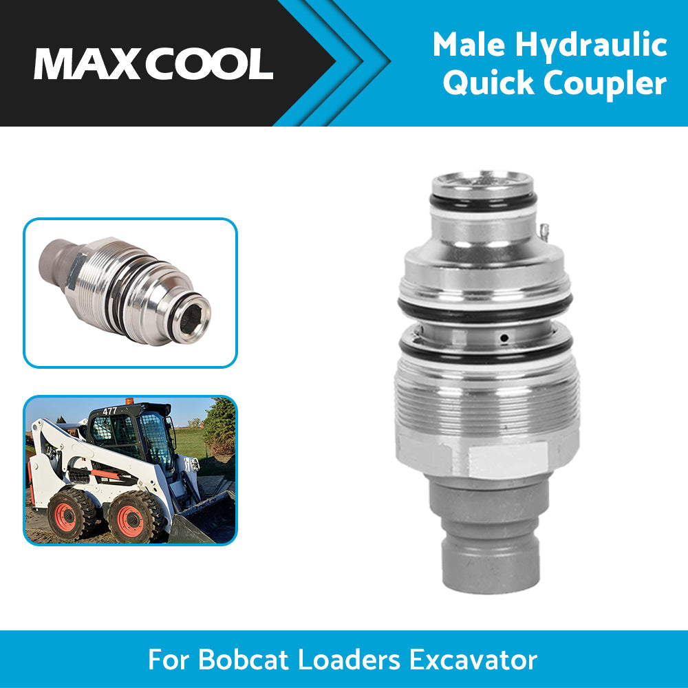 {{ For Bobcat Male Hydraulic Flat Face Quick Coupler 6679837 46mm 1 13 or 16 inch  thread }} - Buy Car Parts Online at {{ Kaka Auto Parts }}.