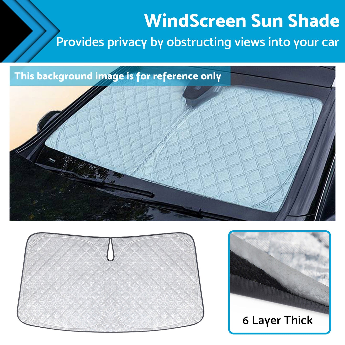 {{ 6 Layer Thick WindScreen Sun Shade Suitable For LDV G10 2015-2025 UV Protection }} - Buy Car Parts Online at {{ Kaka Auto Parts }}.