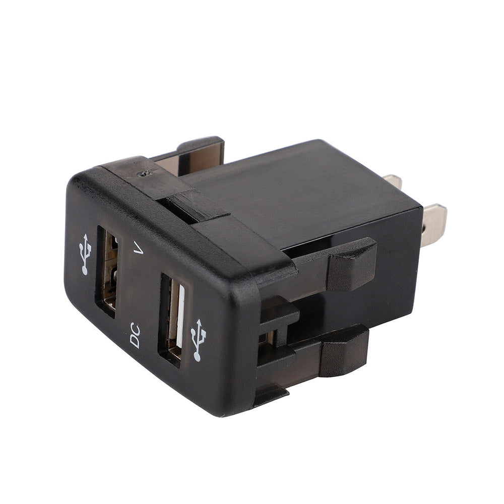 Dual USB Car Charger Socket 4.2A With Voltmeter Display Adapter Suitable For Toyota