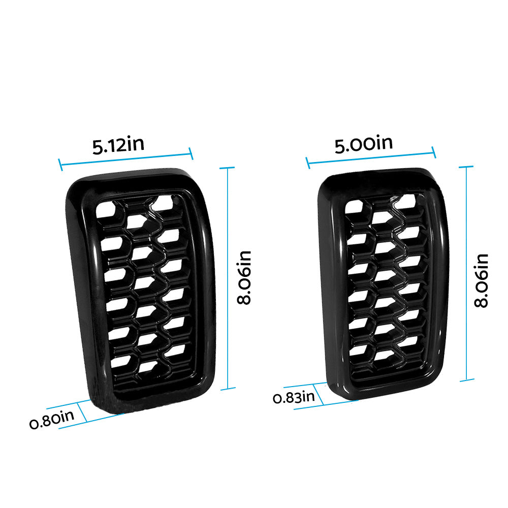 Front Grille Mesh Covers Inserts Suitable For Jeep Grand Cherokee 2017-2022 Black