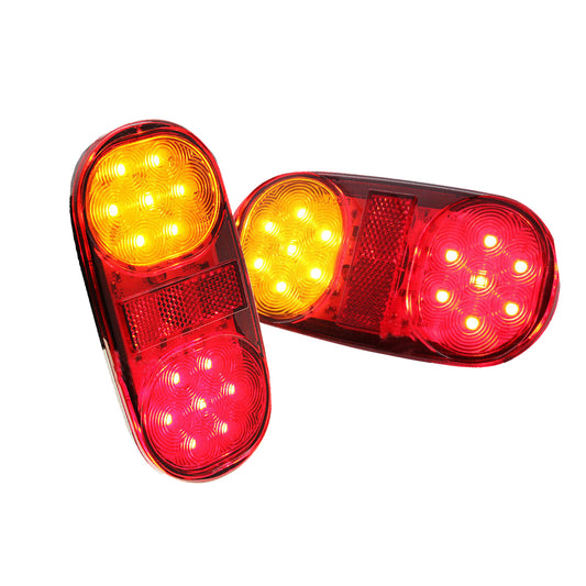 2x Trailer Tail Lights 28 LED Suitable For Truck, Camper, UTE, Caravan & 4WD Stop Indicator
