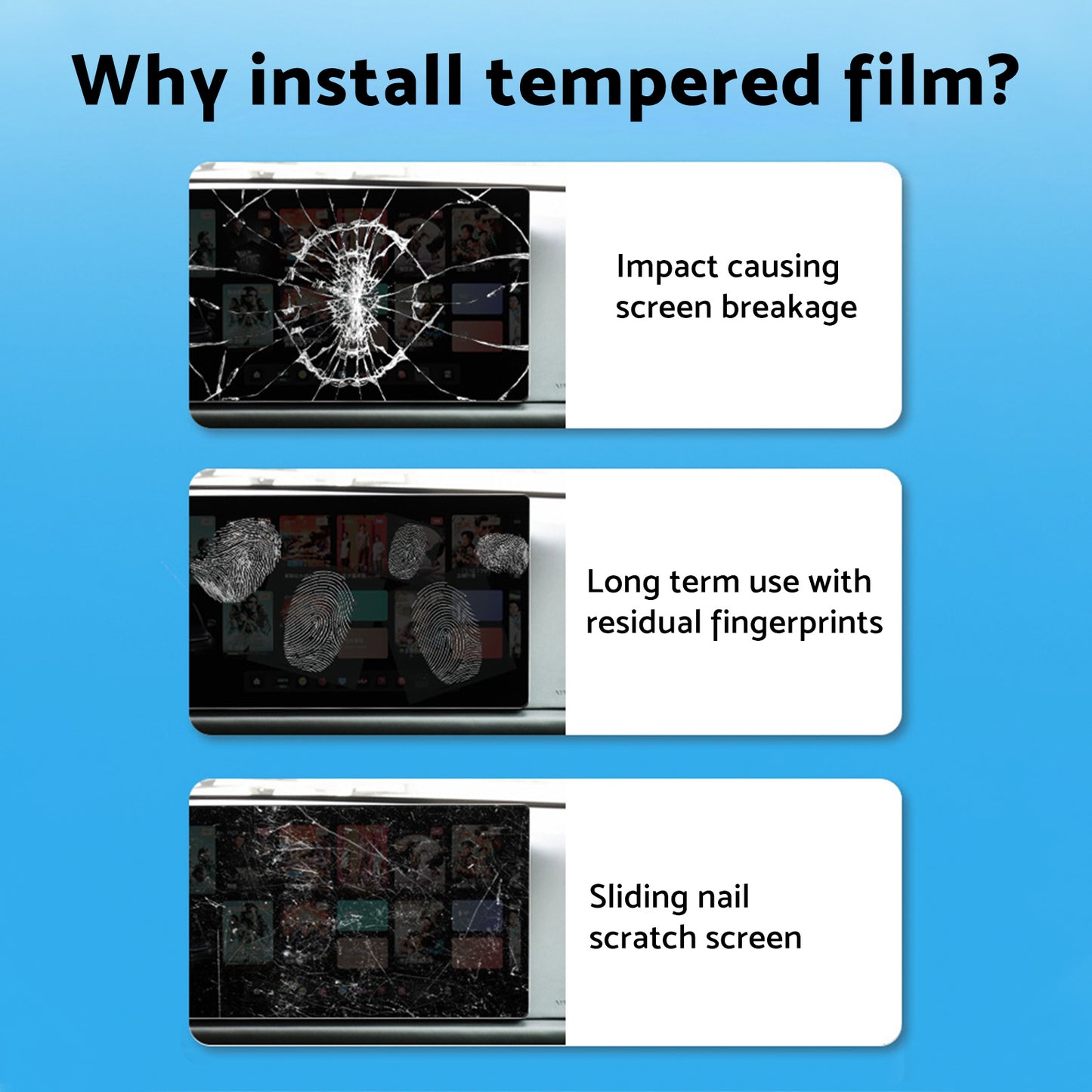 Center Console Screen Protector Tempered Glass Suitable For GWM Tank 300 2023-2024