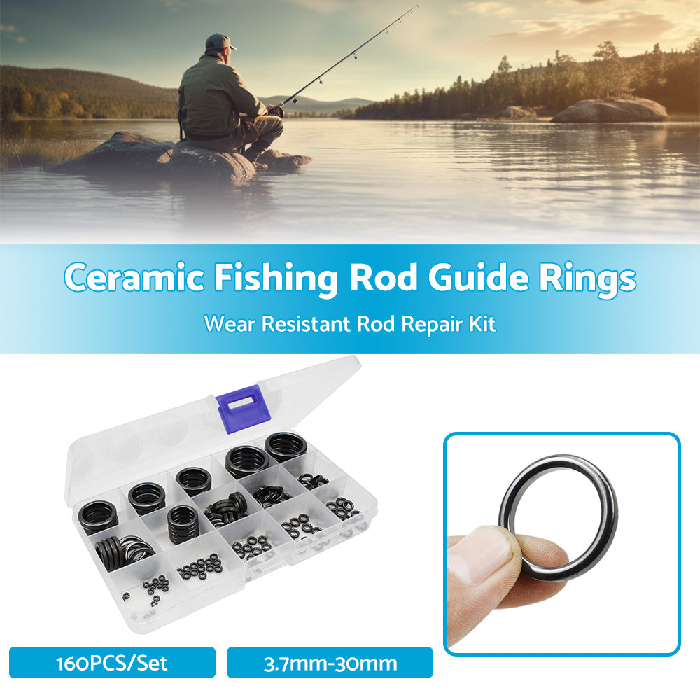 {{ 160Pcs 3. 7mm-30mm Ceramic Fishing Rod Guide Rings Wear Resistant Rod Repair Kit }} - Buy Car Parts Online at {{ Kaka Auto Parts }}.
