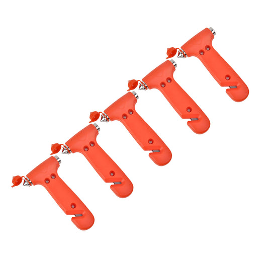 5x Emergency Safety Hammer & Window Breaker Tool Suitable For Car, Bus & Glass Cutting 2-in-1