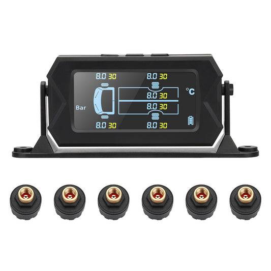 Tyre Pressure Monitoring System with 6 Wheel Sensors Suitable For Caravan, Truck, Trailer & Solar Vehicles