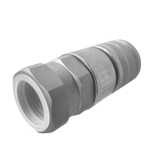 Hydraulic Female Flat Face Coupler Suitable For Bobcat 7246790 1/2in Body 3/4in SAE Thread