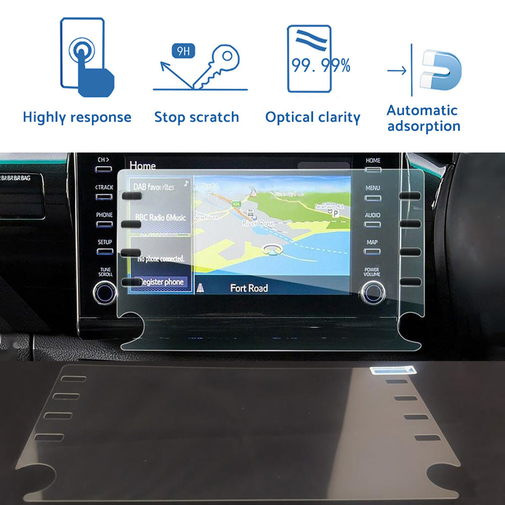 Suitable For Toyota HiLux 2021-2022 Car Touchscreen Protector Tempered Glass 8in