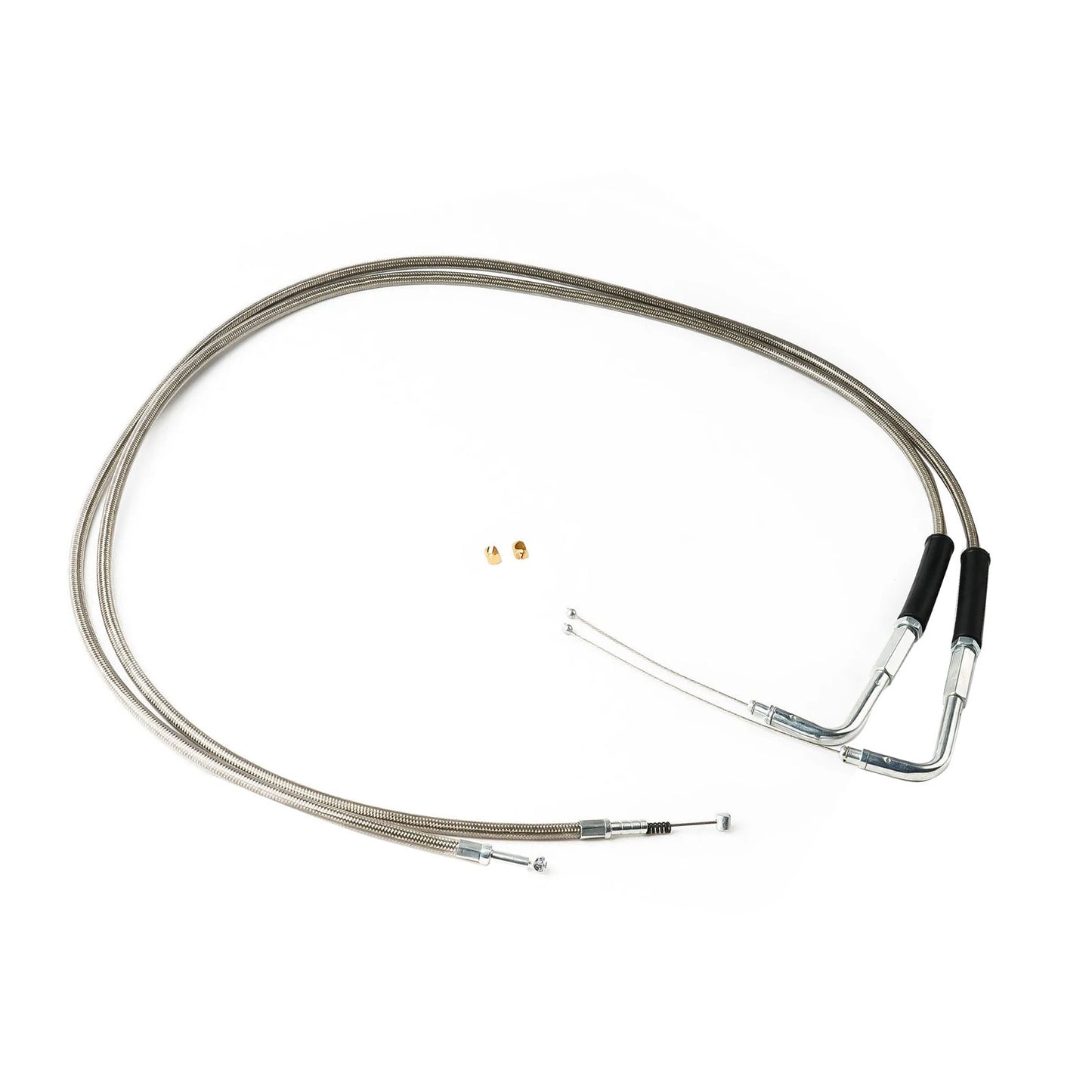 Throttle and Idle Cable Set 56-1/2 Stainless Steel Suitable For Harley-Davidson