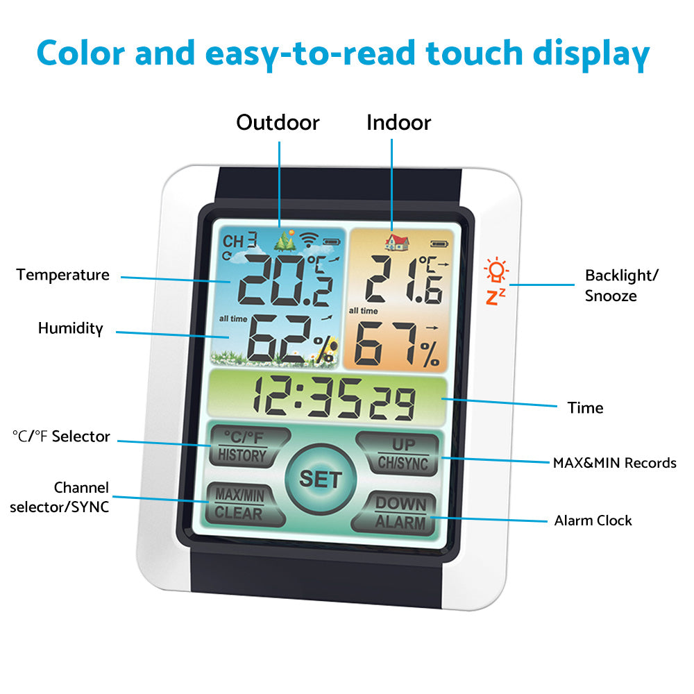 {{ Hygrometer Thermometer Digital Temperature Humidity Meter LCD Display Wireless }} - Buy Car Parts Online at {{ Kaka Auto Parts }}.