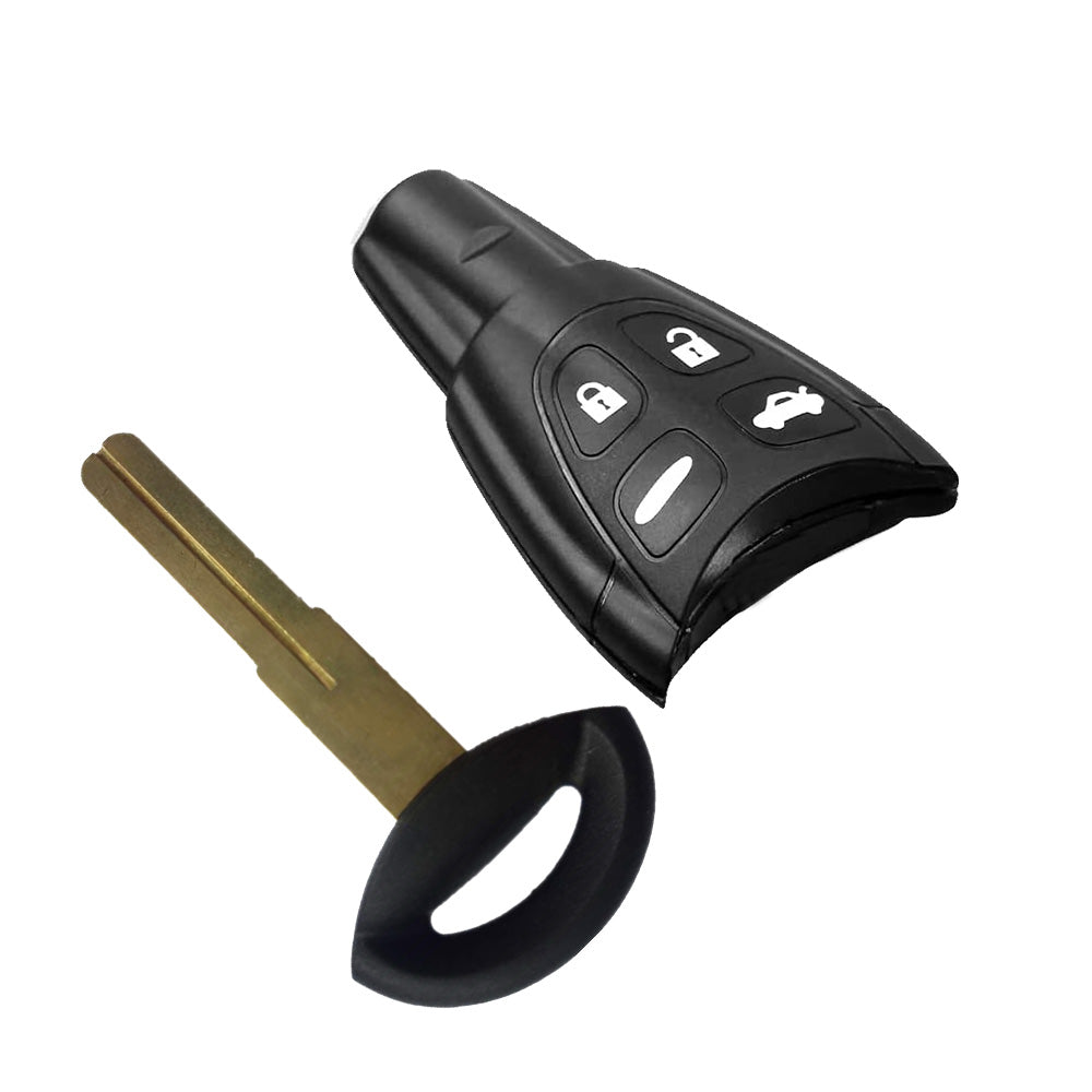 4-Button Remote Key Shell Case Suitable For SAAB 9-3 / 9-5 With Or Without Blade