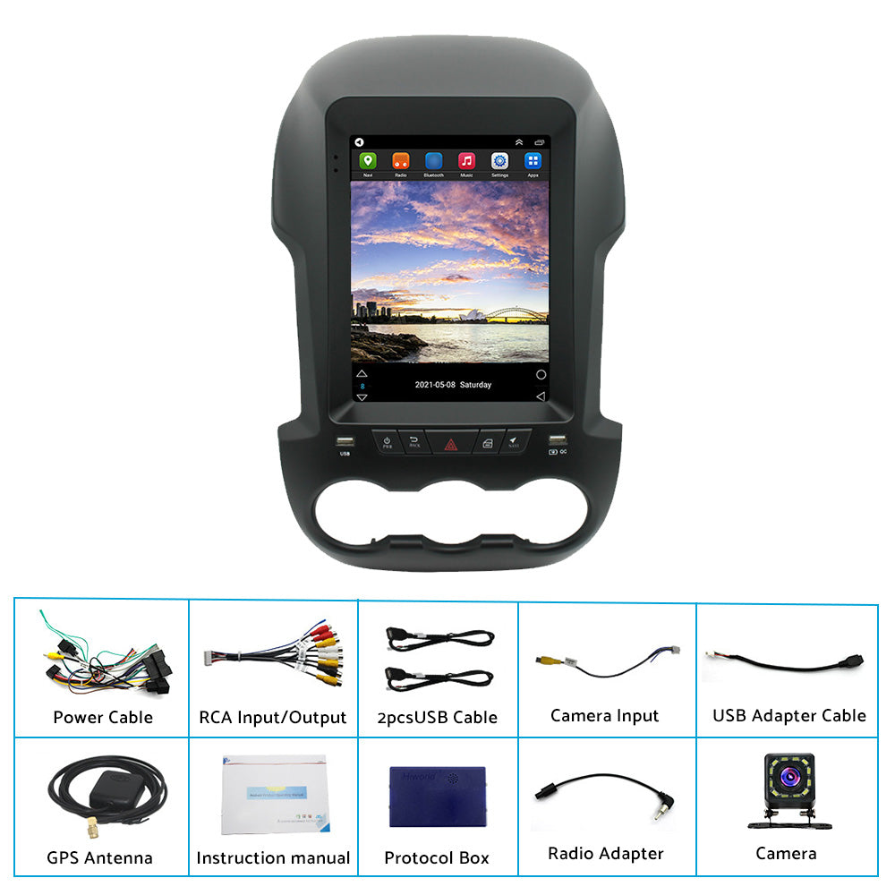 2+32GB Android 11 Apple Carplay Radio GPS Head Unit Suitable For Ford Ranger PX