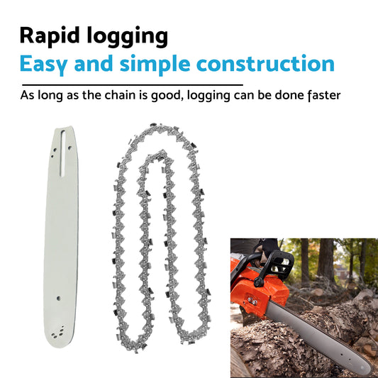 14'' Tungsten Chain & Guide Bar 3/8LP .043 52DL Suitable For Makita EGO 56V