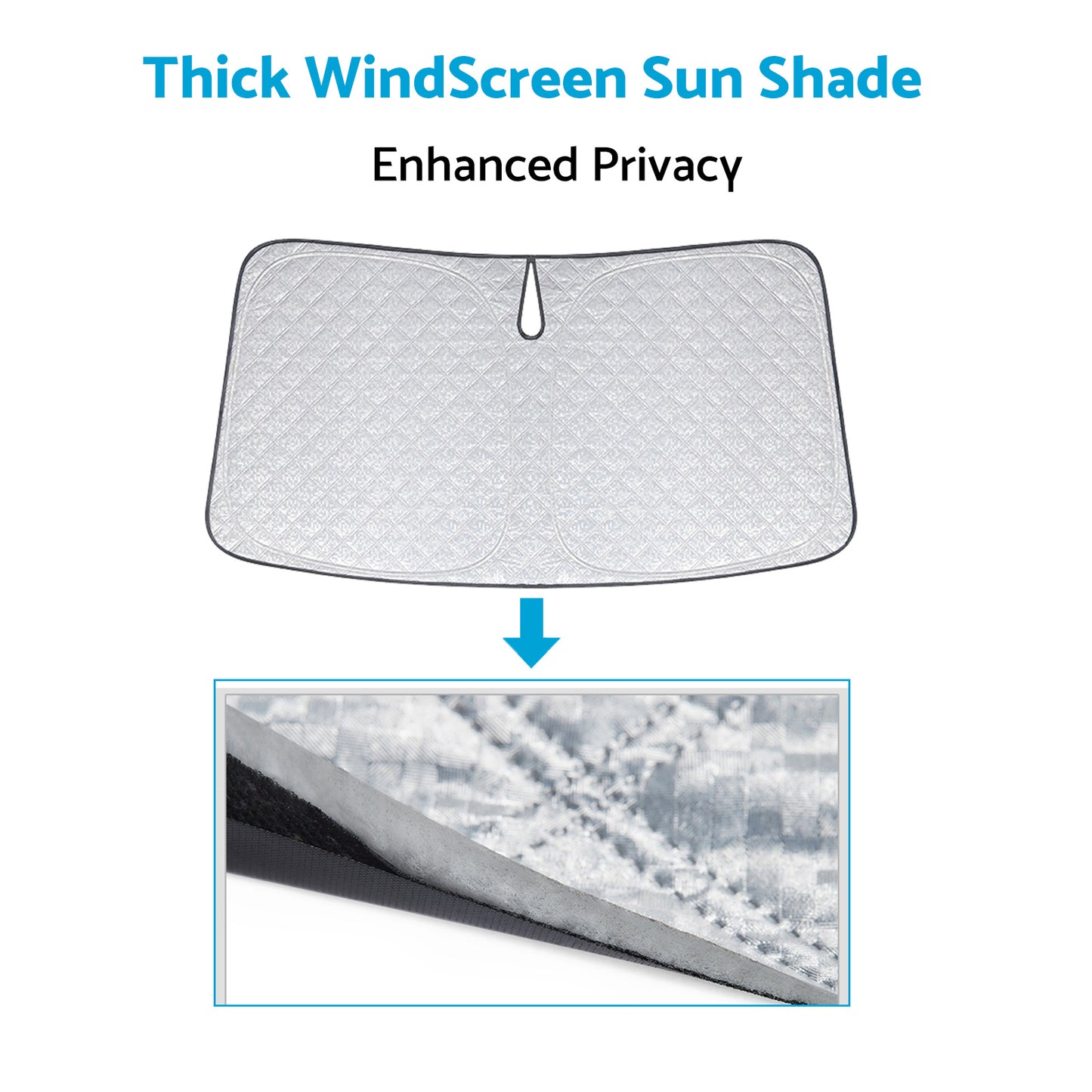 6 Layer WindScreen Sun Shade Suitable For Toyota RAV4 2019-2024 Thick UV Protection