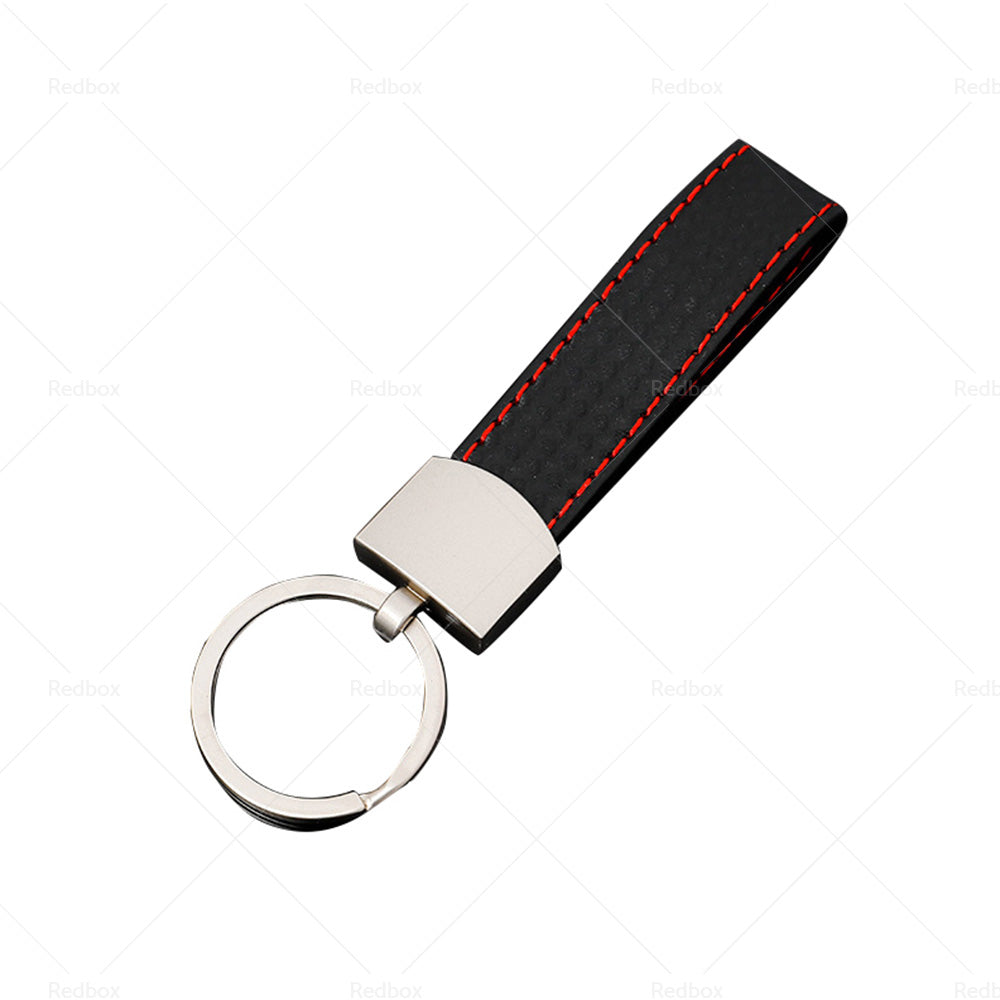 {{ 1 Piece Black Key Ring Keychain Keyring Metal  PU Leather Key Chain Universal }} - Buy Car Parts Online at {{ Kaka Auto Parts }}.