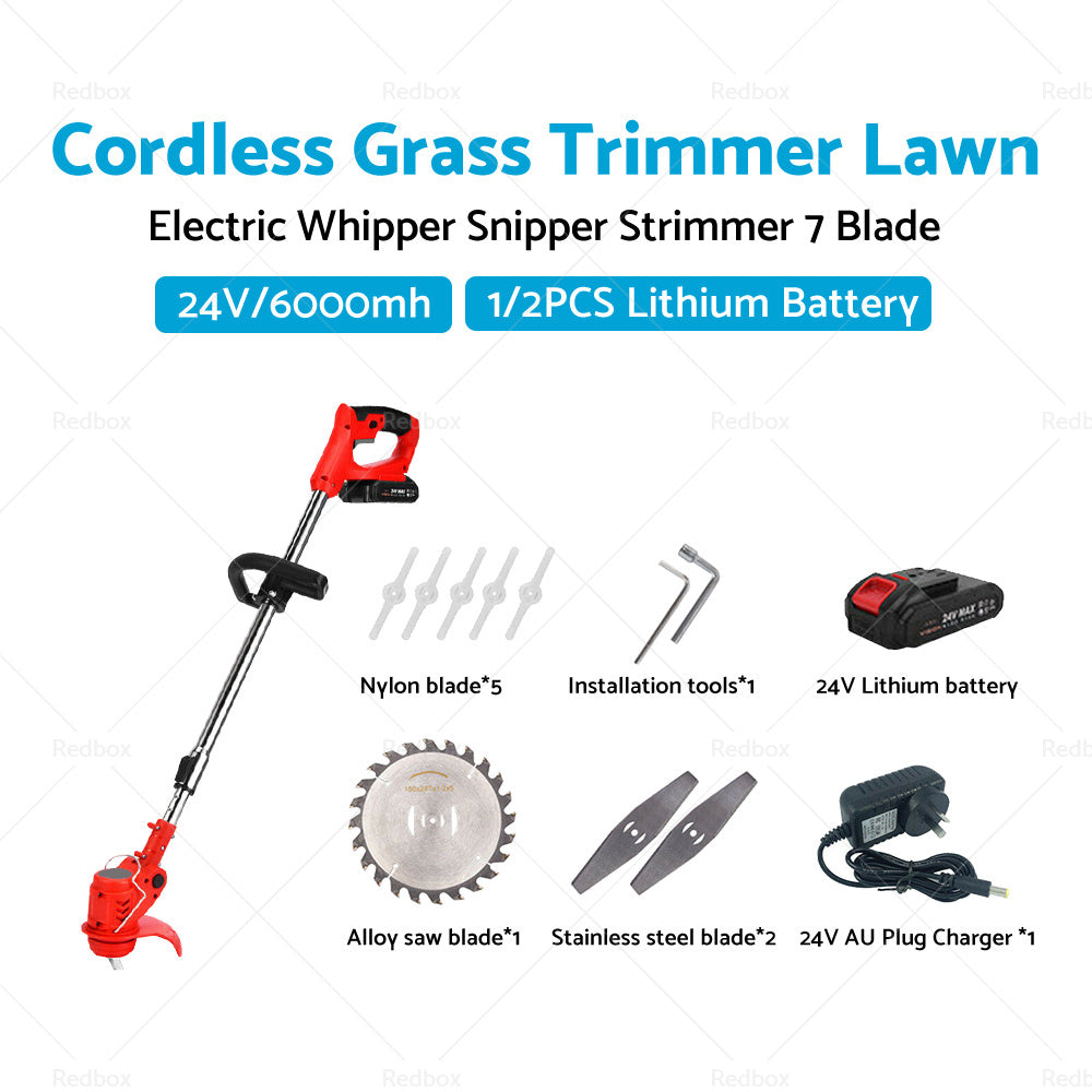 {{ 1/2 Battery Cordless Grass Trimmer Lawn Electric Whipper Snipper Strimmer 7Blade }} - Buy Car Parts Online at {{ Kaka Auto Parts }}.