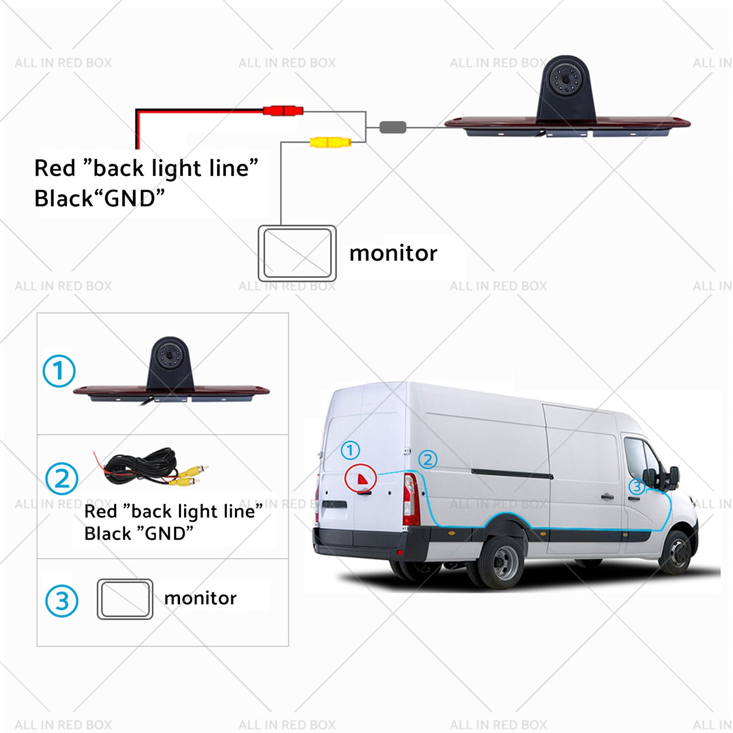 {{ Rear View Brake Light Backup Camera Suitable for Mercedes Benz Sprinter }} - Buy Car Parts Online at {{ Kaka Auto Parts }}.