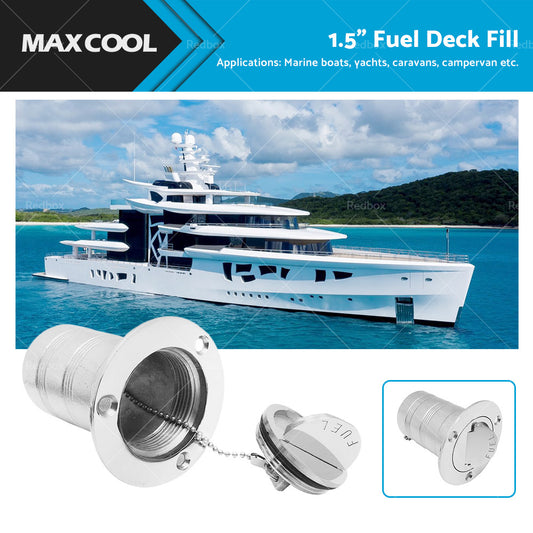 {{ 1. 5 inch  Fuel Deck Fill Keyless Polished Fuel Filler Stainless Steel For Marine Boat }} - Buy Car Parts Online at {{ Kaka Auto Parts }}.