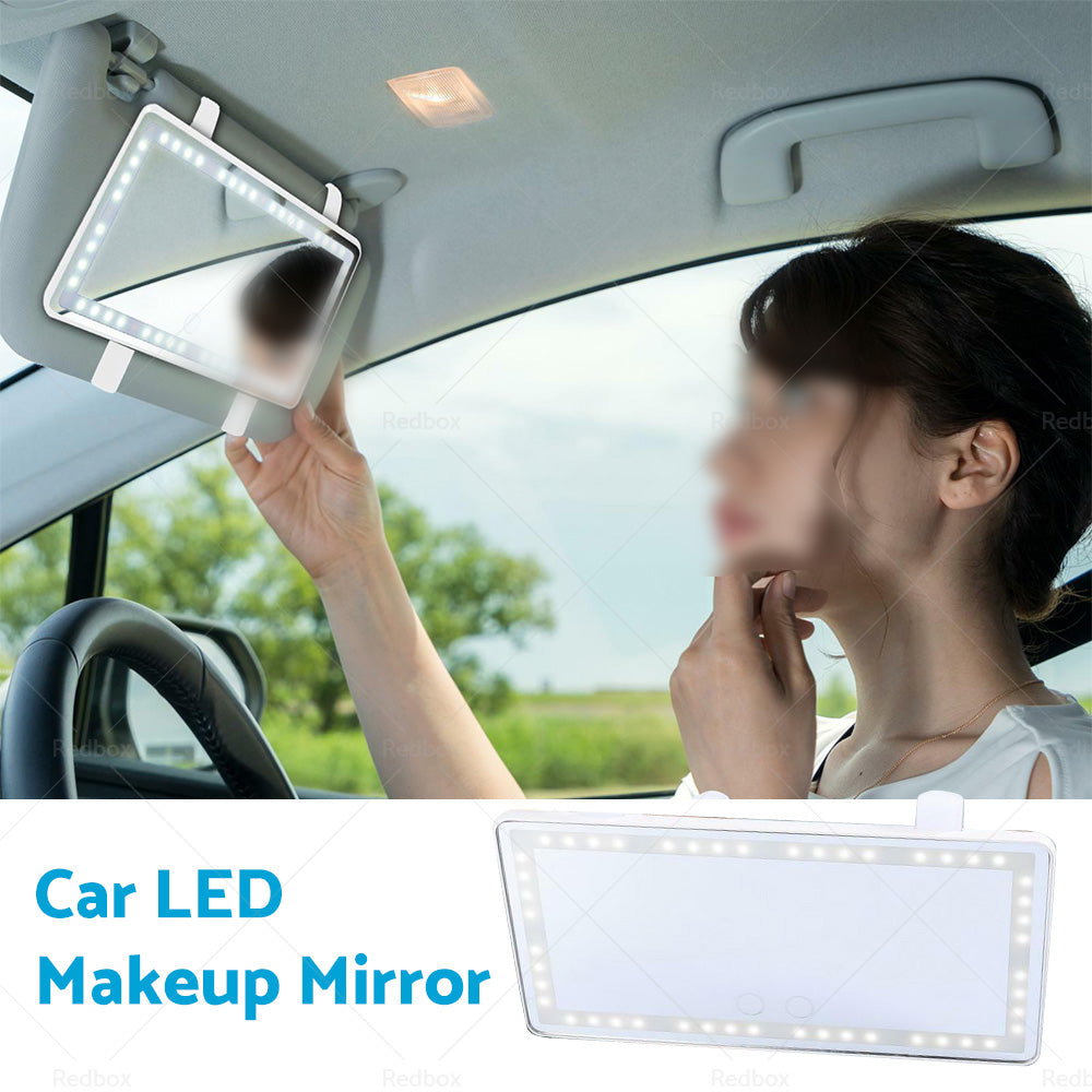 {{ Car Sun Visor LED Makeup Cosmetic Mirror Set with 3 Type Light Touch Screen New }} - Buy Car Parts Online at {{ Kaka Auto Parts }}.