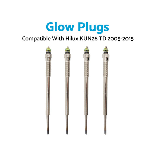 {{ 4Pcs Bosch Glow Plugs Suitable for Hilux KUN26 TD 1KD-FTV 3.0L 4cyl 2005-2015 }} - Buy Car Parts Online at {{ Kaka Auto Parts }}.