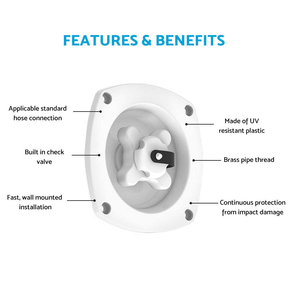 White Water Inlet With Pressure Regulator Suitable For Caravan, RV & Boat Filler Entry