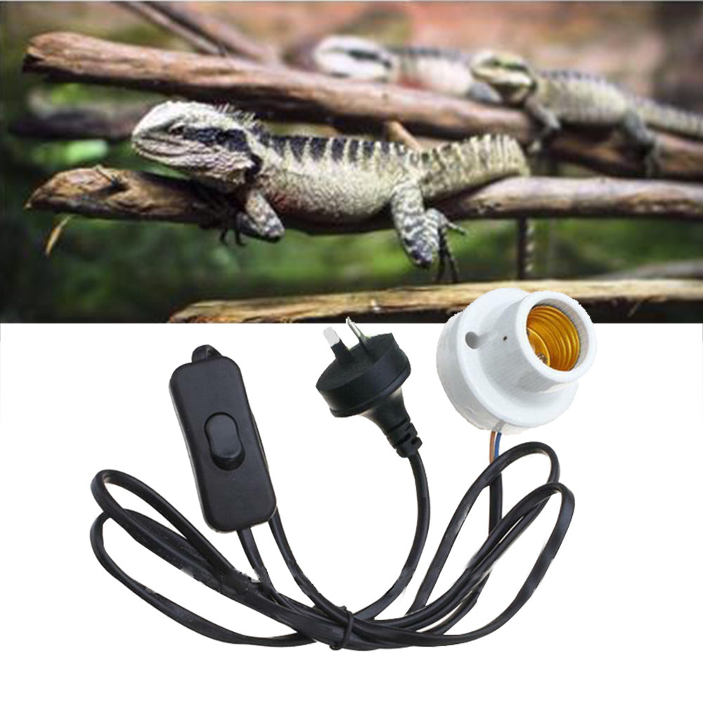 2x Ceramic Heat UVB Lamp Light Holder Suitable For Reptile Brooder Basking Tortoise
