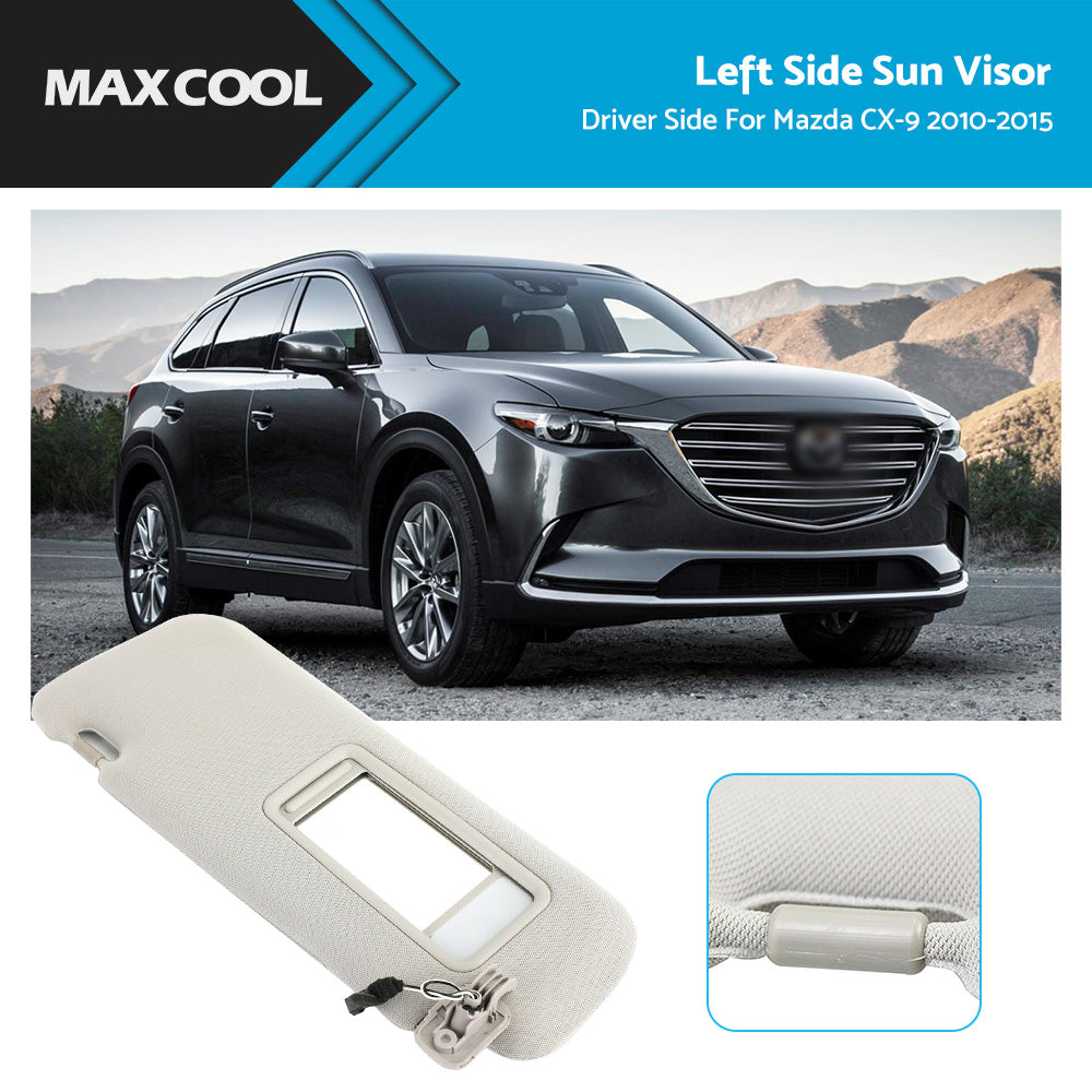 {{ Left Sun Visor w or Mirror Passenger Side TDY1-69-320 For Mazda CX-9 2010-2015 }} - Buy Car Parts Online at {{ Kaka Auto Parts }}.