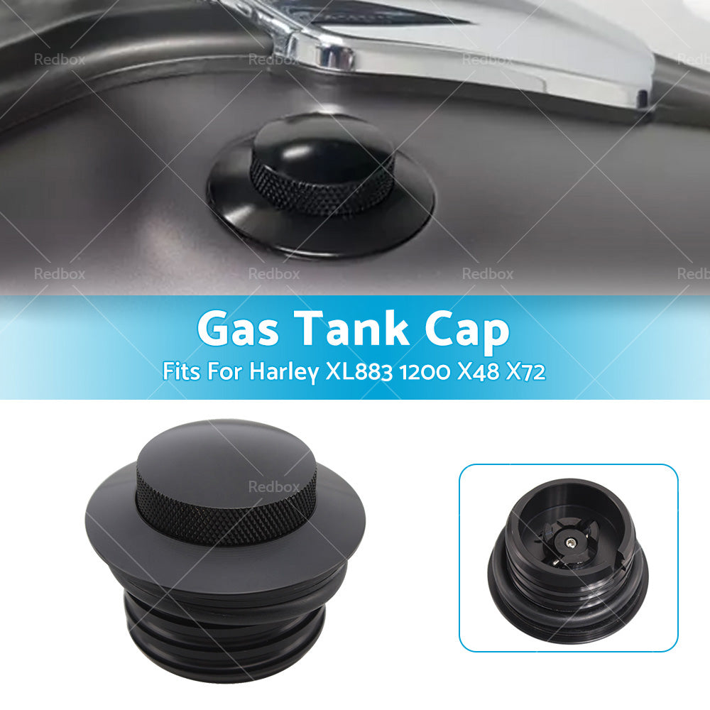 {{ Black Flush Gas Tank Cap Fuel Cover Fit For Harley Touring Sportster XL883 1200 }} - Buy Car Parts Online at {{ Kaka Auto Parts }}.