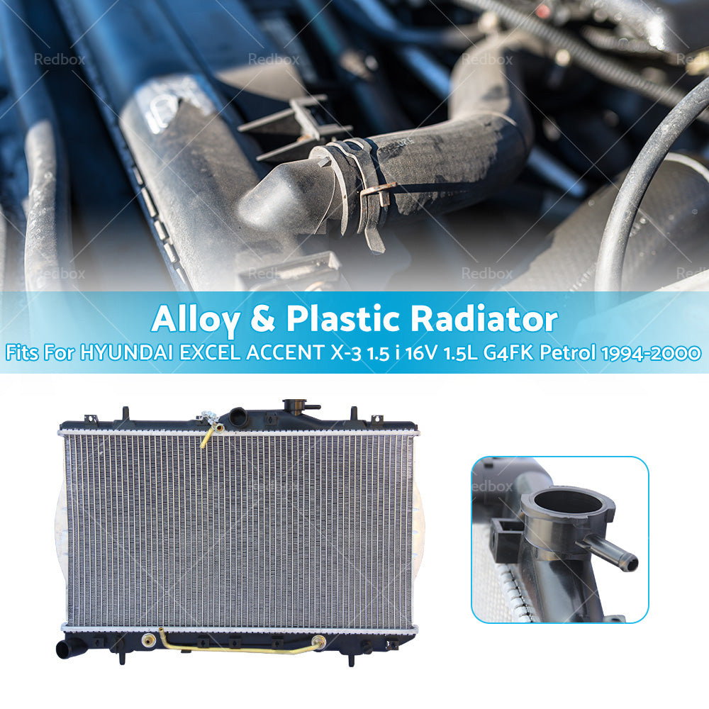 {{ Radiator For Hyundai Excel Accent X3 Auto Manual 1. 5i Petrol G4EK 1994-2000 }} - Buy Car Parts Online at {{ Kaka Auto Parts }}.