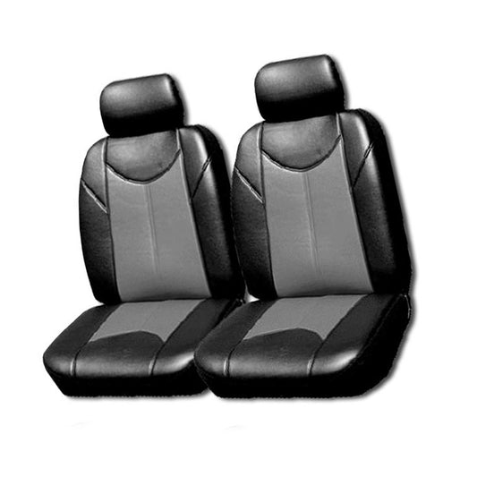 Leather Look Seat Covers Grey Suitable For Mazda BT-50 Single Cab 2011-2020